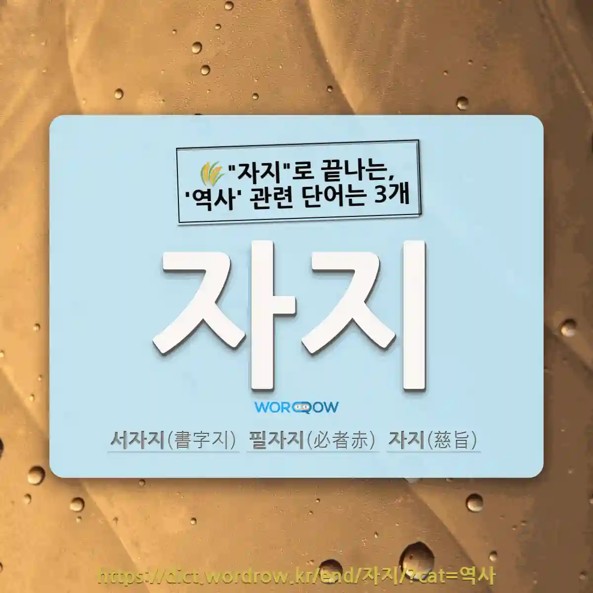 국어사전에서 🌾자지로 끝나는, 역사 관련 단어는 3개